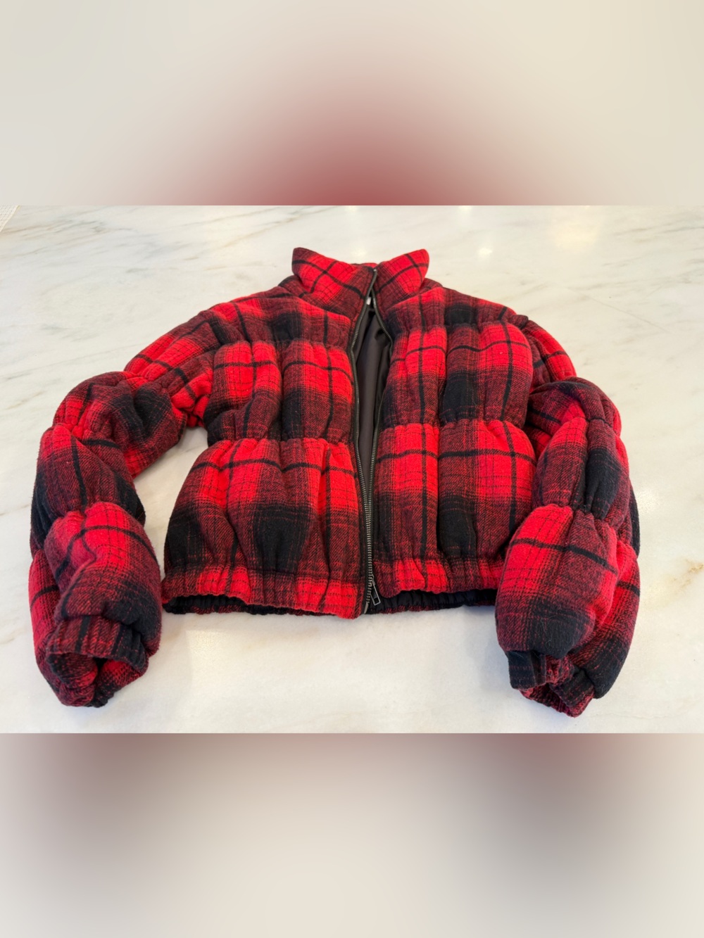 BB Dakota Steve Madden xs red plaid flannel jacket nwt